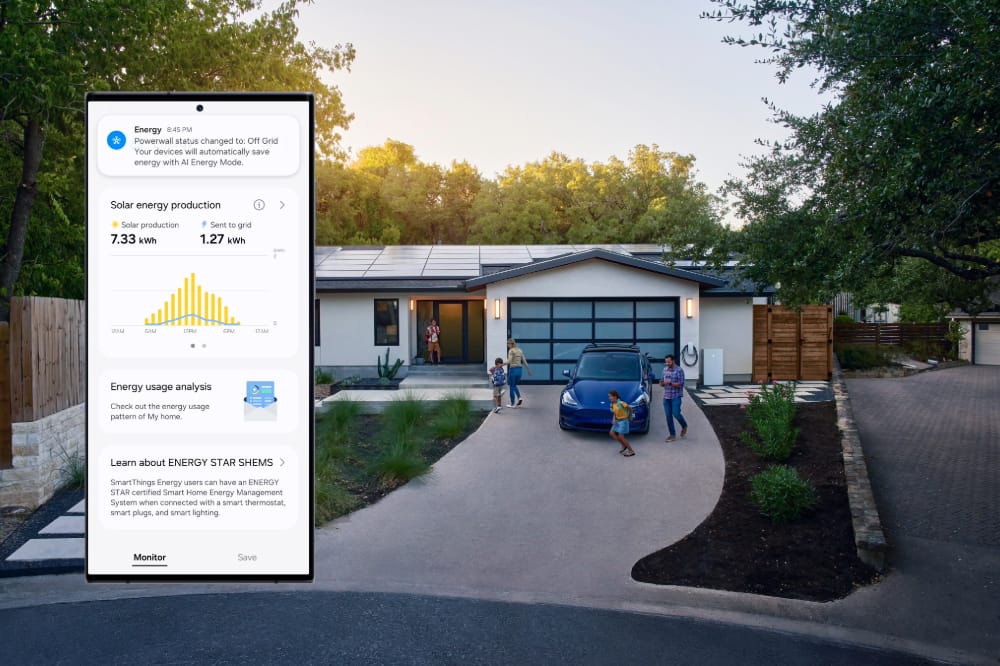 Samsung and Tesla Connect Home Energy Management